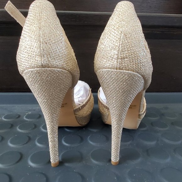 DREAM PAIRS Women Heeled Sandals Pump Swan 16 in Gold - Picture 2 of 11